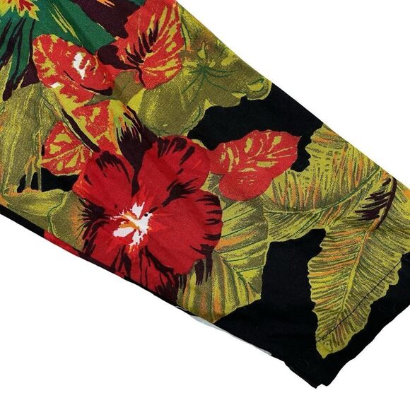 Vintage Paradiso Large Top Shell Button Hawaiian Aloha Crop Beaded Womens - Picture 7 of 15